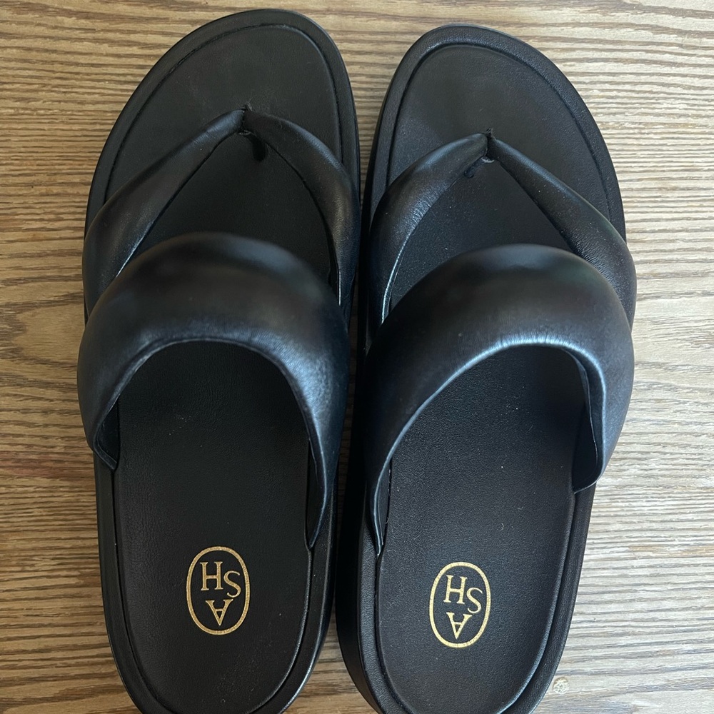 ASH Black Leather Sandals